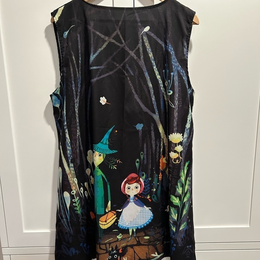 3 Tunic Dress Top Style XXL Funky Patterns Feathers, Ballounes Alice Wonderland - Picture 3 of 13